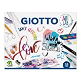 GIOTTO - Art Lab: Fancy Lettering - Kit Creativo per Scrittura - 1 Blocco Canson per Lettering + 10 Pennarelli ...