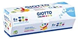 Giotto Colori A Dita - Confezione Da 6 Tempere A Dita, Multicolore, ‎27 x 12 x 10 cm; 891 grammi