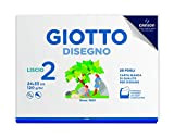 GIOTTO Disegno 2 - Album Da 20 Fogli Carta Bianca Per Disegno Scolastico, 24x33 cm, Liscio