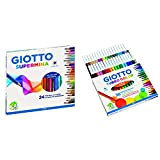 Giotto Fila Astuccio 24 Supermina Diametro Mina 3,8Mm Pastelli A Matita Gioco 118, Multicolore, 8000825235818 & Turbo Color pennarelli in ...