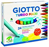 Giotto - Pennarelli Turbo Maxi in fibra, confezione da 24 pezzi