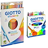 Giotto Stilnovo 18 pz, 27820000 & 0724 00 Turbo Color pennarelli, Vari