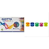 Giotto Supermina 36 Pastelli A Colori, Assortiti, 36 Pezzi & Temperamatite 3 Fori Assortiti 233000