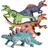 GizmoVine Dinosaur Toys for Boys 4 Pezzi, Decorazione in Dinosauro in Schiuma Morbida 31cm con Realistici Giocattoli Sonori di Dinosauro ...