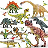 GizmoVine Dinosauri Giocattoli 20 Pezzi Dinosauro Mobile da 13-23 CM,Compreso Tyrannosaurus Rex, Triceratopo Giochi Neonati Giocattoli Educativi per la Regalo ...