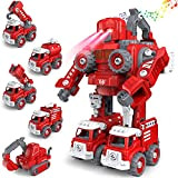 GizmoVine Giocattoli Deformazione del camion Veicolo robot giocattolo, 5 in 1 DIY Smontare e montare veicoli da costruzione Camion dei ...