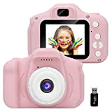 GlobalCrown Fotocamera Bambini,Mini Ricaricabile Fotocamera Digitale per bambini Videocamera Regali per Ragazze Ragazzi da 3-8 Anni,8MP Video HD Schermo da ...
