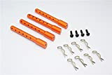 Gmade Crawler R1 Rock Buggy Aggiornamento Parti Aluminium Front + Rear Body Post with Clips - 1 Set Orange