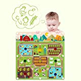 Gobus Perline Labirinto Puzzle educativo Gioco da Tavolo interattivo Labirinto per Bambini Giocattoli (Grande Fattoria)