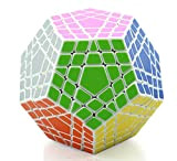Gobus ShengShou 5x5 Megaminx Dodecahedron 5x5 Gigaminx megaminx Cube 12 Superficie, 5 Stelle difficoltà (Bianco)