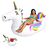 Gofloats gigante gonfiabile unicorno con bonus Unicorn drink float – Nuovo design per 2017