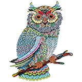 GOLDGE Puzzle di Forma Unica, 132 Pezzi A4 Puzzle in Legno di Animali Owl Design Puzzle in Legno Colorati Miglior ...