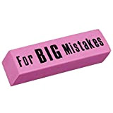 Gomma XL per cancellare For Big Mistakes, 14 x 5 x 2 cm, colore rosa