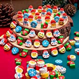 Gomme di Natale per bambini Bulk, 400 PCS Mini gomme per bambini Bulk, Babbo Natale pupazzo di neve Calza Gomme ...