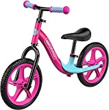 GOMO Bicicletta Bambini 3-5 Anni - Bici Senza Pedali 2 Anni Balance Bike (Rosa)