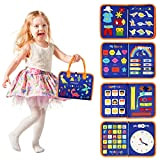 GOOJOOY Giochi Montessori 1 2 3+ Anni, Giochi Bambini Busy Board per Bambini, Regalo Bambino per Abilità Quotidiane di Base, ...