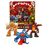 GORMITI LEGENDS Mini Personaggi Versione Cartoon e metallizzata, 3 personaggi inclusi, Ancient Jellyfish V2, Hideoutfinder e Spider, card inclusa, per ...