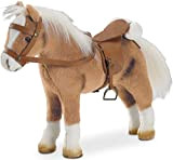 Götz 3401926 Cavallino Haflinger Fritz (altezza al garrese 27 cm) - cavallino flessibile di peluche alto 33 cm per bambole ...
