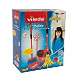 Grandi Giochi- Set Pulizia Vileda for Kids, L'Originale Versione Giocattolo con Scopa, Paletta, Battipanni, Secchio e Mocio, IAM01100