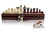 Great KINGDOM 35 cm / 13,8 pollici Set di scacchi in legno fatti a mano con Dama / Dama / ...