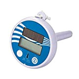 Greatangle-UK Termometro Galleggiante in plastica per Piscina con Display Digitale Termometro Solare con Fahrenheit Celsius Blu + Bianco