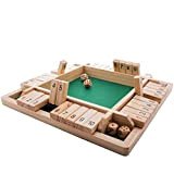 GrowUpSmart Shut the Box - Gioco di dadi (2-4 giocatori) per bambini e adulti intelligenti [Gioco da tavolo in legno ...