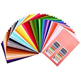 Gtwinsone 40 Colori Feltro Colorato Feltro in Fogli Fogli Colorati 20 x 30 Cm Kit di Fiori di Feltro con ...