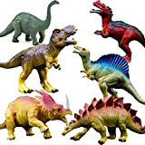 GuassLee OuMuaMua Realistic Dinosaur Figure Toys - 6 Pack 7 "Large Dimensione Plastica Set di Dinosauri per Bambini Toddler Education, ...