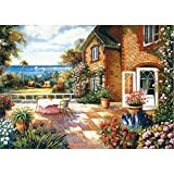 GuDoQi Puzzle 1000 Pezzi Puzzle Classici Adulti Giardino Cottage Paesaggio con Stampa ad Alta Definizione Decorazioni per la Casa Gioco ...