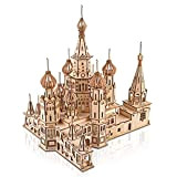 GuDoQi Puzzle 3D Legno, Modellini Cattedrale di San Basilio da Costruire, Costruzioni Legno, Kit Fai da Te Creativo per Modellismo ...