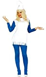 Guirca Costume da Duende Blu Pompon da donna
