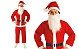 GUIRMA- Bambi Costume Completo Babbo Natale Santa Claus Bambino, Colore Rosso, 10-12 Anni, 42696