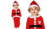 GUIRMA Costume Babbo Natale Bimbo, Tessuto, Rosso, 1-2 Anni