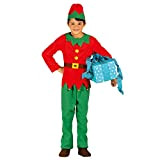 GUIRMA-Costume da Elfo Bambino 3-4 Anni, Colore Rosso e Verde, 42449