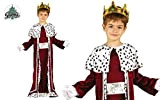 GUIRMA- Gaspare Costume Bambino Re Magio, Colore Rosso e Bianco, 5-6 Anni, 42426