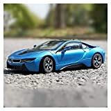 GUOJM Modello D'auto Diecast Model Car 1:24 per BMW I8 Concept Car Super Esecuzione Statica Modello in Lega Auto (Color ...