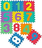 Gutsbox Tappeto Puzzle 10 Pezzi con Numeri e Lettere Colorati in Morbida Gomma Eva Resistente, 30cm x30cm Tappeto da Gioco ...