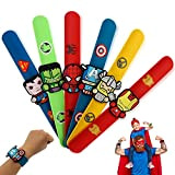 Gxhong Braccialetti di Supereroi, 6 Pezzi Slap Bracelets Superhero Slap Bracelet Avengers Bracciali Per Bambini Supereroi Birthday Party Supplies per ...