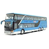 GYAN Vendita 1:32 Lega della lega Back Modello di Bus, Bus di Alta Similpelle Doppio Bus, auto di Giocattolo Flash, ...