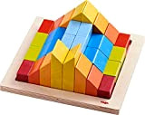HABA 304854 - Gioco 3D in legno Creative Stones, creativo per costruire e giocare con colori arcobaleno colorati, giocattolo in ...
