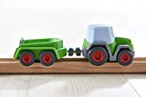 HABA 305562-Kullerbü – Traktor mit Anhänger, Kugelbahnzubehör ab 2 Jahren Accessori per Pista a a Sfera, Colore Verde, 305562