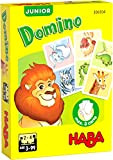 HABA 306104 - Domino Junior, gioco tradizionale in formato carte, più 3 anni