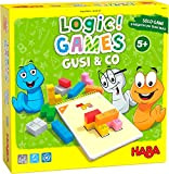HABA 306820 - Logic! Games - Gusi & Co, Gioco per bambini in solitario di logica, autocorrettivo. Più 4 anni