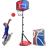 HAHAKEE Canestro Basket per Bambini, Regolabile Portatile Set da Basket, Stand per Pallacanestro per Bambini Sport Gioco Gioca Set Net, ...