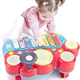 hahaland 5 in 1 Pianoforte Giochi per Bambini 1 Anno, Tastiera Pianoforte e Tamburo Xilofono, Strumenti Musicali Regalo Bambina 1 ...