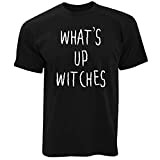 HAIT Novelty Halloween T Shirt What's Up Witches Pun Rude Joke Spooky Fun Black S