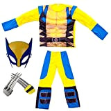 Halloween Boy Wolverine Super-eroe Costume Cosplay Suit Bambini Eroe Tuta Maschera/Lupo Artiglio Puntelli Fantasy