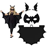 Halloween Costume da Pipistrello, Costume da Pipistrello + Maschera da Pipistrello + 2 Pezzi di Fermagli , Set da 3 ...