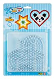Hama - Blister 2 piastre: cuore e stella per perline da stirare Taglia Maxi - Creativi 8105 Trasparente