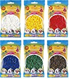 Hama Happy Price Toys Midi - Perline da stirare (Kon-2), 6 colori a tinta unita, bianco, giallo, rosso, verde, blu, ...